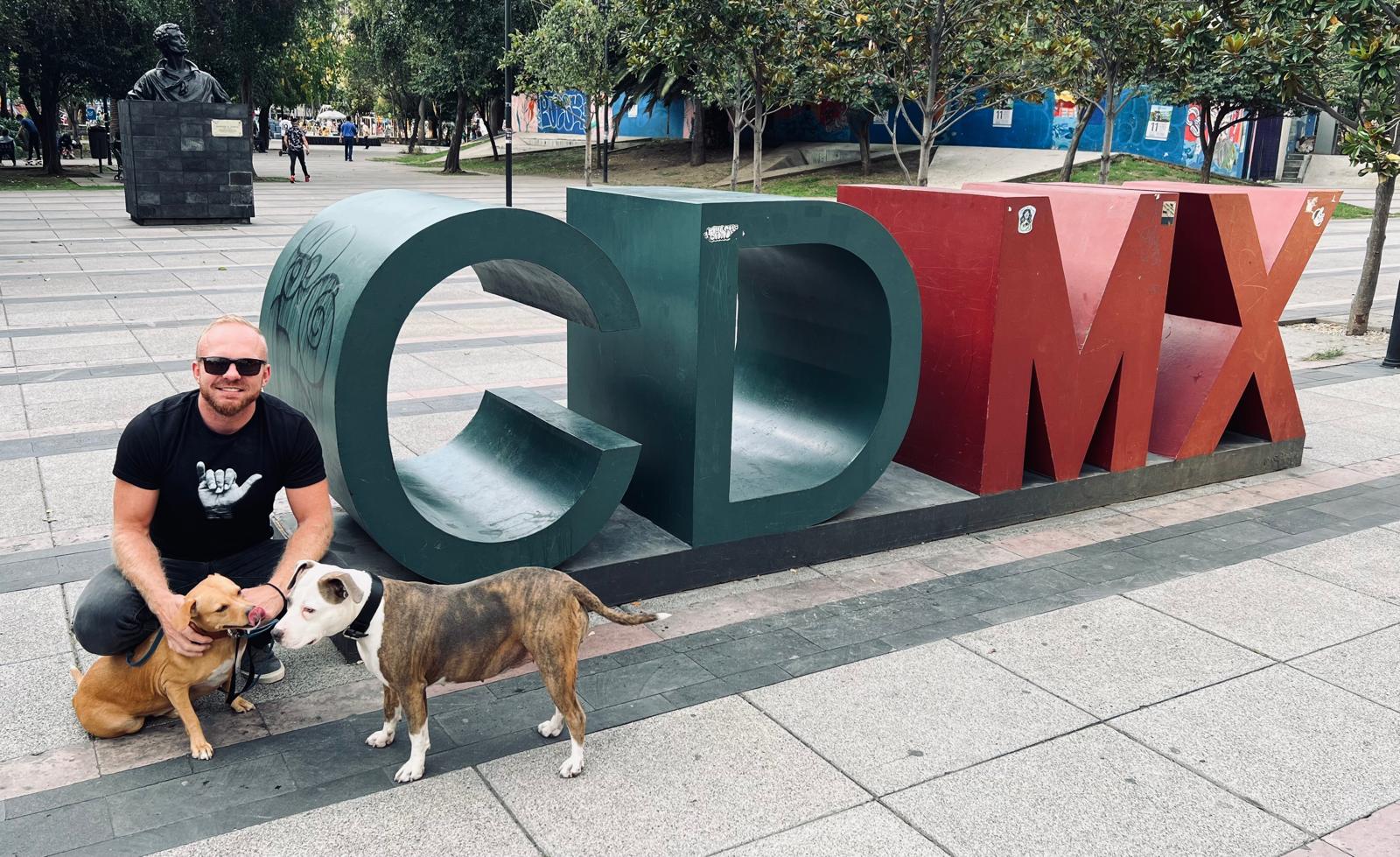 Pet family traveling to Mexico City